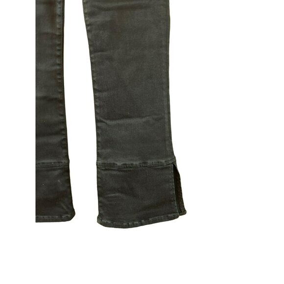 Frame Denim Women's Black Le Crop Mini Boot Jeans Size 27 LCMBPS398 Side Slit - Picture 2 of 5